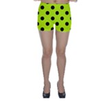 Polka Dots - Black on Fluorescent Yellow Skinny Shorts