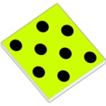 Polka Dots - Black on Fluorescent Yellow Small Memo Pads