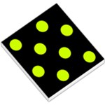 Polka Dots - Fluorescent Yellow on Black Small Memo Pads