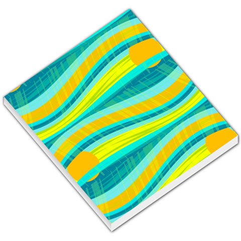 Yellow and blue decorative design Small Memo Pads from ArtsNow.com