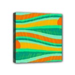 Green and orange decorative design Mini Canvas 4  x 4 