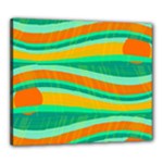 Green and orange decorative design Canvas 24  x 20 