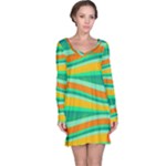 Green and orange decorative design Long Sleeve Nightdress