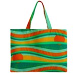 Green and orange decorative design Zipper Mini Tote Bag