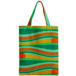 Green and orange decorative design Zipper Classic Tote Bag