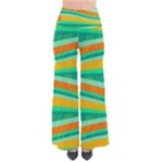 Green and orange decorative design Pants