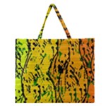 Gentle yellow abstract art Zipper Large Tote Bag