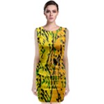 Gentle yellow abstract art Classic Sleeveless Midi Dress