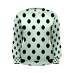 Polka Dots - Black on Pale Green Women s Sweatshirt