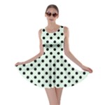 Polka Dots - Black on Pale Green Skater Dress
