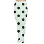 Polka Dots - Black on Pale Green Women s Tights