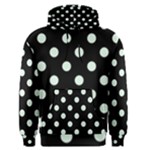 Polka Dots - Pale Green on Black Men s Pullover Hoodie