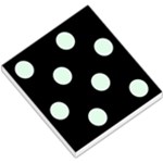 Polka Dots - Pale Green on Black Small Memo Pads
