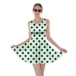 Polka Dots - Black on Pastel Green Skater Dress