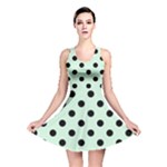 Polka Dots - Black on Pastel Green Reversible Skater Dress
