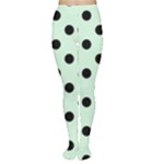 Polka Dots - Black on Pastel Green Women s Tights