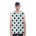Polka Dots - Black on Pastel Green Men s Basketball Tank Top