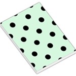 Polka Dots - Black on Pastel Green Large Memo Pads