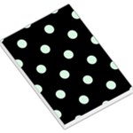 Polka Dots - Pastel Green on Black Large Memo Pads