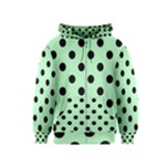 Polka Dots - Black on Mint Green Kid s Zipper Hoodie