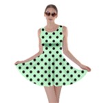 Polka Dots - Black on Mint Green Skater Dress