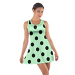 Polka Dots - Black on Mint Green Cotton Racerback Dress