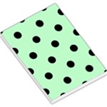 Polka Dots - Black on Mint Green Large Memo Pads