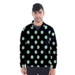 Polka Dots - Mint Green on Black Wind Breaker (Men)