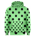 Polka Dots - Black on Light Green Men s Pullover Hoodie