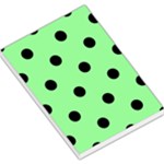 Polka Dots - Black on Light Green Large Memo Pads