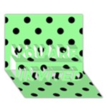 Polka Dots - Black on Light Green YOU ARE INVITED 3D Greeting Card (7x5)