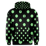 Polka Dots - Light Green on Black Men s Pullover Hoodie