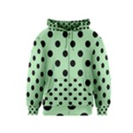 Polka Dots - Black on Celadon Green Kid s Zipper Hoodie