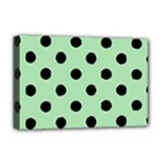 Polka Dots - Black on Celadon Green Deluxe Canvas 18  x 12  (Stretched)