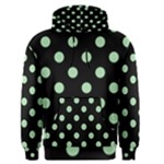 Polka Dots - Celadon Green on Black Men s Pullover Hoodie