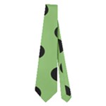 Polka Dots - Black on Dollar Bill Green Necktie (Two Side)