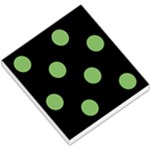 Polka Dots - Dollar Bill Green on Black Small Memo Pads