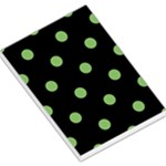 Polka Dots - Dollar Bill Green on Black Large Memo Pads