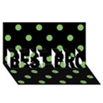 Polka Dots - Dollar Bill Green on Black BEST BRO 3D Greeting Card (8x4)