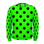 Polka Dots - Black on Neon Green Men s Sweatshirt