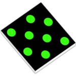 Polka Dots - Neon Green on Black Small Memo Pads