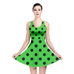 Polka Dots - Black on Lime Green Reversible Skater Dress