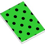 Polka Dots - Black on Lime Green Large Memo Pads