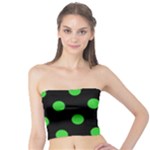 Polka Dots - Lime Green on Black Tube Top