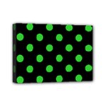 Polka Dots - Lime Green on Black Mini Canvas 7  x 5  (Stretched)