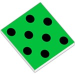 Polka Dots - Black on Dark Pastel Green Small Memo Pads