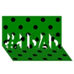 Polka Dots - Black on Green #1 DAD 3D Greeting Card (8x4)