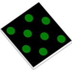 Polka Dots - Green on Black Small Memo Pads
