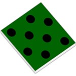 Polka Dots - Black on Dark Green Small Memo Pads