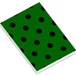 Polka Dots - Black on Dark Green Large Memo Pads